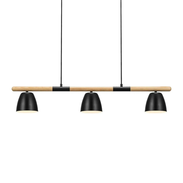 Lampa wisząca do kuchni Theo 2112603003 nad stół drewniana czarna