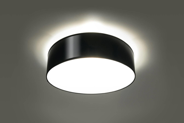 Plafon LAMPA sufitowa SL.0121 okrągła OPRAWA natynkowa czarna