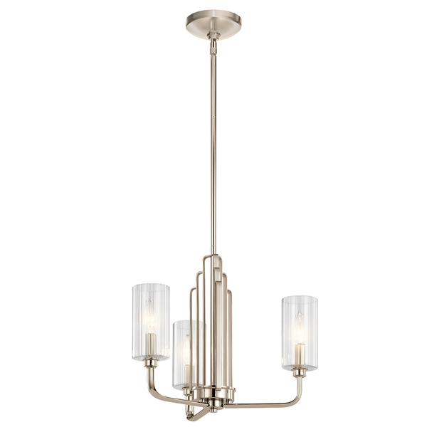 Szklana lampa wisząca QN-KIMROSE3-PN geometryczna nikiel
