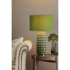 Tkaninowa lampa stołowa Etzel ETZ4224 ceramiczna zielona mosiądz