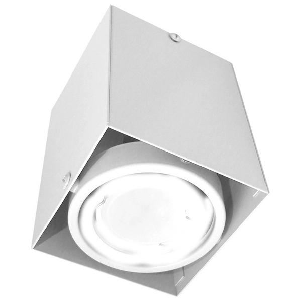 Spot LAMPA sufitowa BLOCCO ML476 Milagro natynkowa OPRAWA metalowa LED 7W 3000K oczko regulowane kostka cube biała