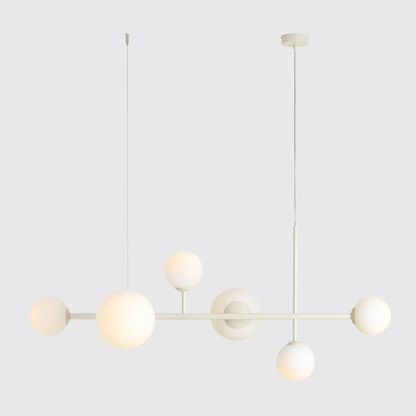 Zwisowa lampa molekułowa Dione 1092K9 Aldex kule białe kremowe
