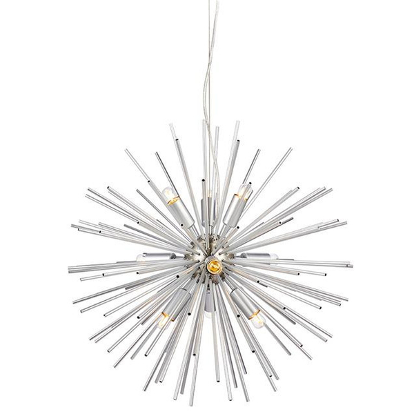 Designerska LAMPA wisząca SOLEIL 108049 Markslojd loftowa OPRAWA metalowy ZWIS pręty explosion srebrne