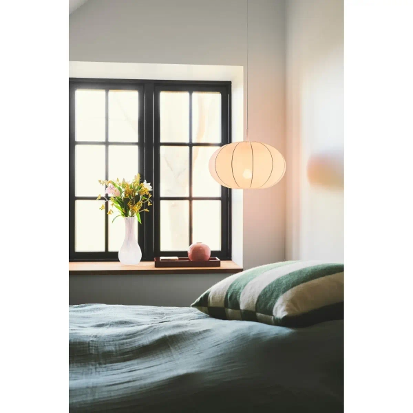 Okrągła lampa wisząca do salonu AERON 2312153001 nad stół biały OUTLET