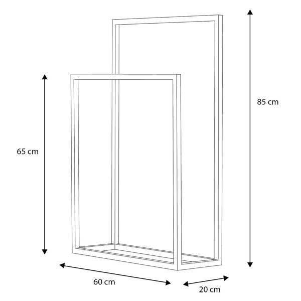 Wieszak na ręczniki Kaja Home KS-25 WIESZAK TOWEL II Kaja metalowy biały