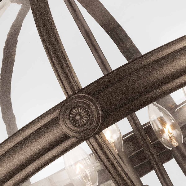 Kulista lampa wisząca Adams FE-ADAMS-4P-BRZ Feiss ball przezroczysta brąz