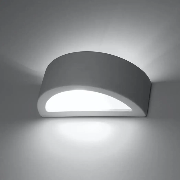 Kinkiet ścienny Atena SL.1458 Sollux półokrągły do jadalni biały