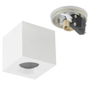 Nasufitowa punktowa lampa Parana 10719 IP44 do sypialni kwadratowa biała