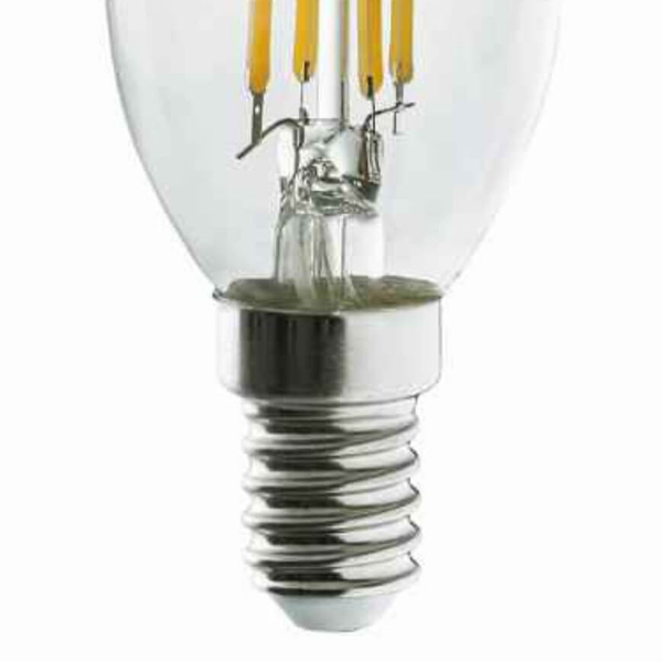 Żarówka świecznikowa 10589 LED 6W 3000K 650lm 230V szklana przezroczysta