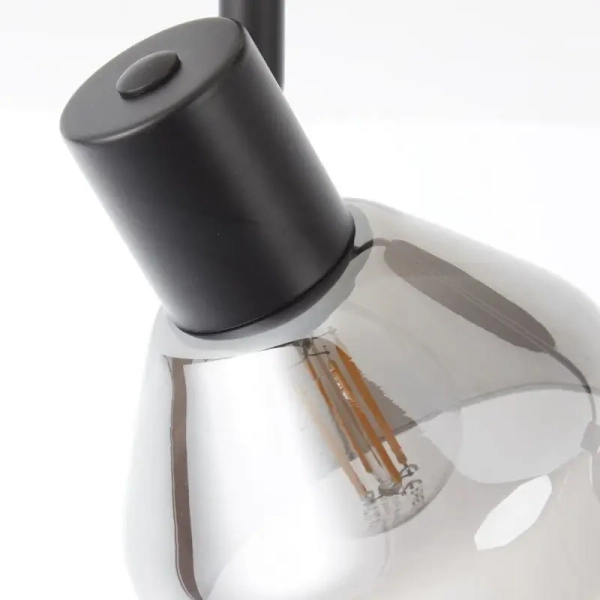 Sufitowa lampa podwójna Reflect 82713/06 szklana przydymiona czarna