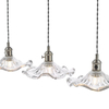 Wisząca lampa szklana Hadano HAD3661-12 falista chrom przezroczysty