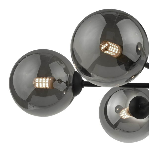Molekułowa lampa sufitowa Cohen COH3422-01 czarny przydymiony