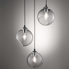 Loftowa LAMPA wisząca CLOONEY R30073054 RL Light skandynawska OPRAWA szklane kule ZWIS kaskada przydymiona chrom