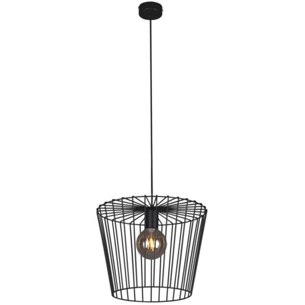 LAMPA druciana Soul K-4641 Kaja wisząca OPRAWA metalowy ZWIS klatka czarna