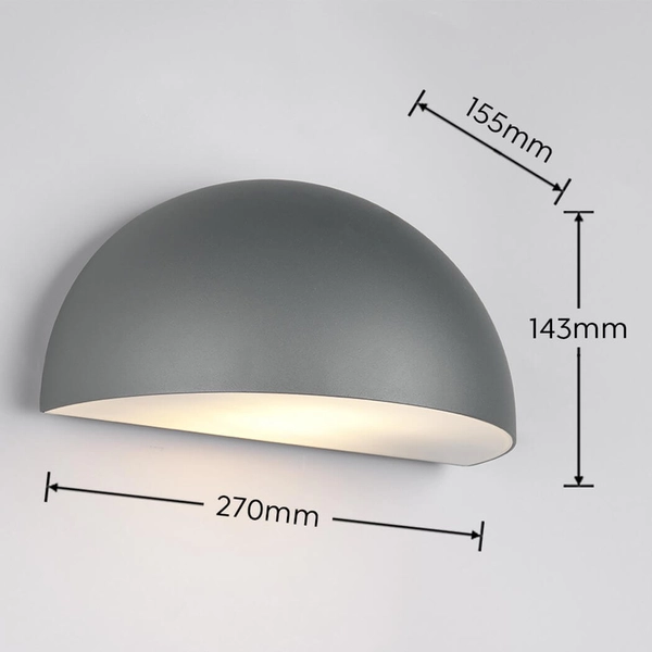 Tarasowa lampa ścienna MAAS 262460142 metalowa IP44 antracyt