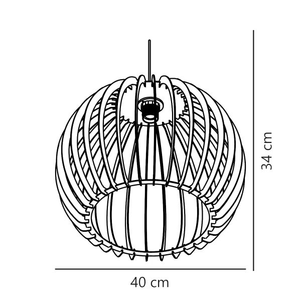Jadalniana lampa wisząca drewniana Chino 84843014 beżowy