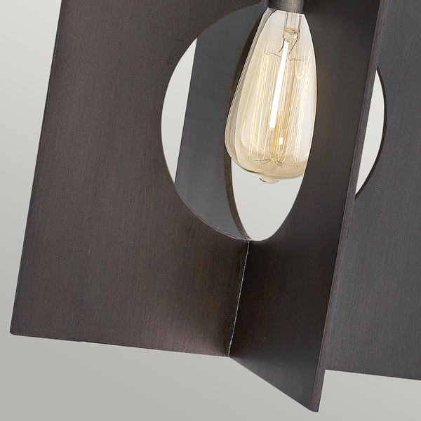 Lampa wisząca nad stół QN-LUDLOW-1P-GR geometryczna grafitowa