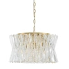 Lampa wisząca glamour MELUNTO LE45152 kryształki do salonu złota