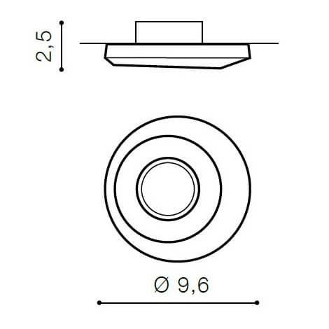 Lampa wpuszczana Lorenza AZ4174 okrągła metalowa czarna