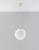 LAMPA wisząca SL.0716 loftowa OPRAWA szklany ZWIS kula ball biała złota