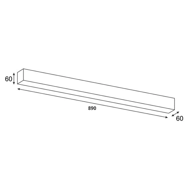 Lampa liniowa sufitowa Lupinus 3115002102-1 Elkim LED 12W 3000K podłużna biała