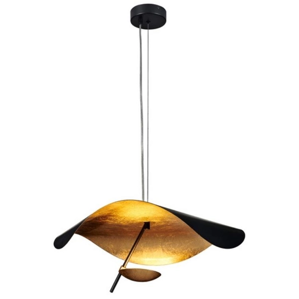 Zwisowa lampa Enigma ST-8821P-40 Step LED 13W kapelusz czarny złoty