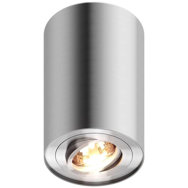 Okrągła lampa do przedpokoju sufitowy downlight aluminium