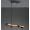 Lampa wisząca nad wsypę VANTOS DL432312490 Trio loftowa drewniana czarny