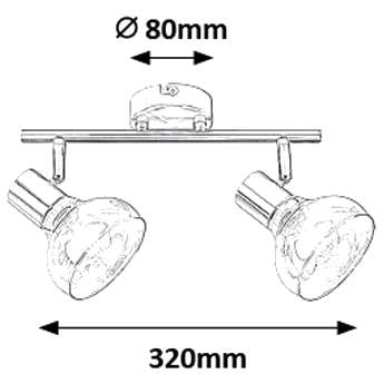 Plafon LAMPA sufitowa HOLLY 5547 Rabalux loftowa OPRAWA metalowa reflektorki szklane regulowane antyczne złoto bursztynowe