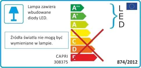 Kinkiet LAMPA ścienna CAPRI 308375 Polux regulowana OPRAWA okrągła LED 5W 3000K czarna