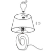 Nocna LAMPKA stojąca TABA R50521079 RL Light abażurowa LAMPA stołowa na biurko czarna złota