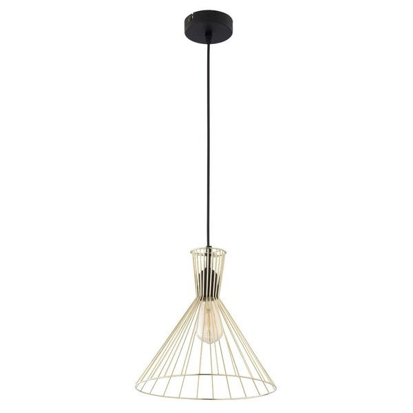 Wisząca lampa Sahara 3350 TK Lighting druciana cage złota czarna