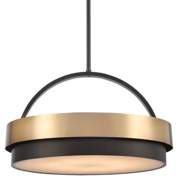 Lampa nad stół Coburg P06753BR Cosmolight wisząca art.deco mosiądz czarny