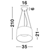 Wisząca lampa nad stół BAJO LE44266 LED 24W 3000K tuba czarna