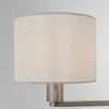 Lampa wisząca abażurowa Daley 60256 Endon nikiel biała srebrna