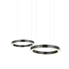 Lampa wisząca art deco CIRCLE ST-8848-40+40 złota metalowa LED 40W 3000K ringowa do salonu