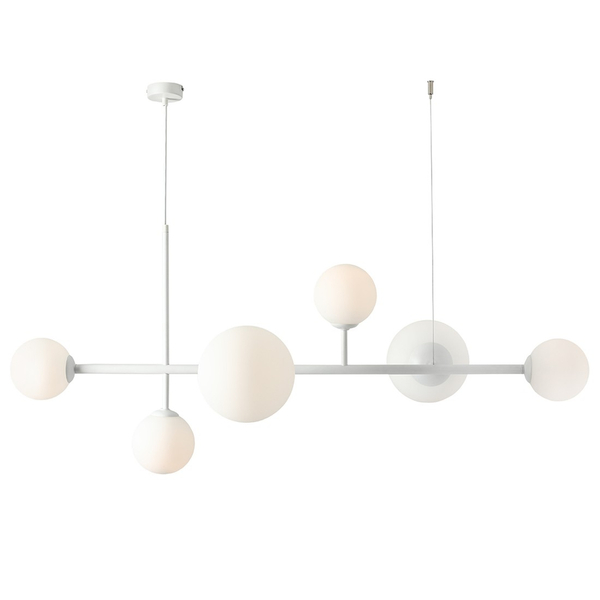 Wisząca lampa nowoczesna DIONE 1092K Aldex modernistyczny żyrandol biały