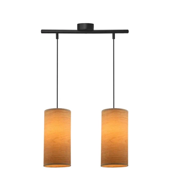 Wisząca lampa boho Ballo 32-19738 tuba materiałowa brązowy czarny