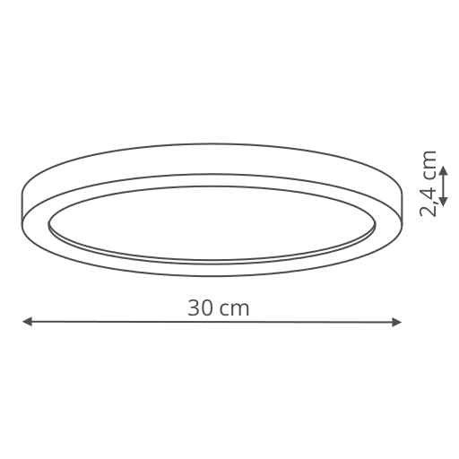 LAMPA sufitowa LORIA 1 LP-2526/1C-30 WH Light Prestige okrągła OPRAWA LED 26W 3000K plafon biały