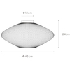 Loftowa LAMPA sufitowa MESH 21123/45/30 Lucide druciana OPRAWA metalowa industrialna czarna