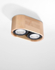 Spot LAMPA sufitowa SL.0914 owalna OPRAWA drewniany downlight drewno