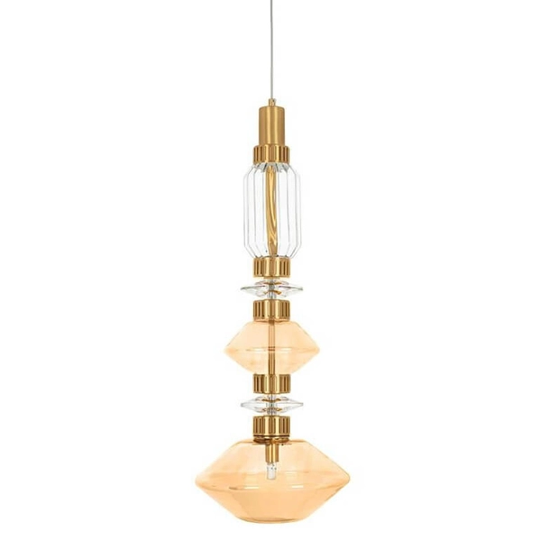 Salonowa lampa wisząca Vaso MSE1501100212 Moosee LED nad stół złoty bursztynowy