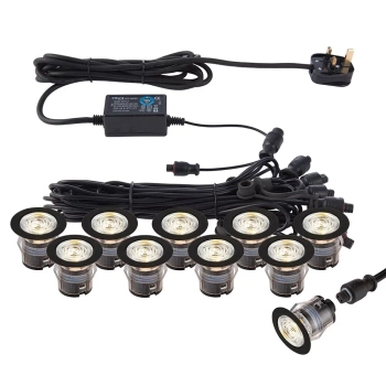Podtynkowe oczka na taras IKON 99765 LED 0,75W 3000-4000K IP67 czarne
