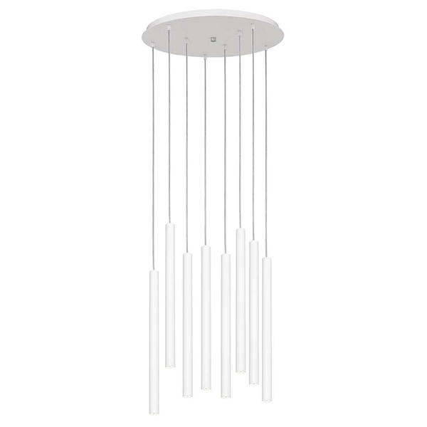 LAMPA wisząca ROLL 10708801 Kaspa metalowa OPRAWA kaskada LED 32W 3000K zwis tuby sople białe