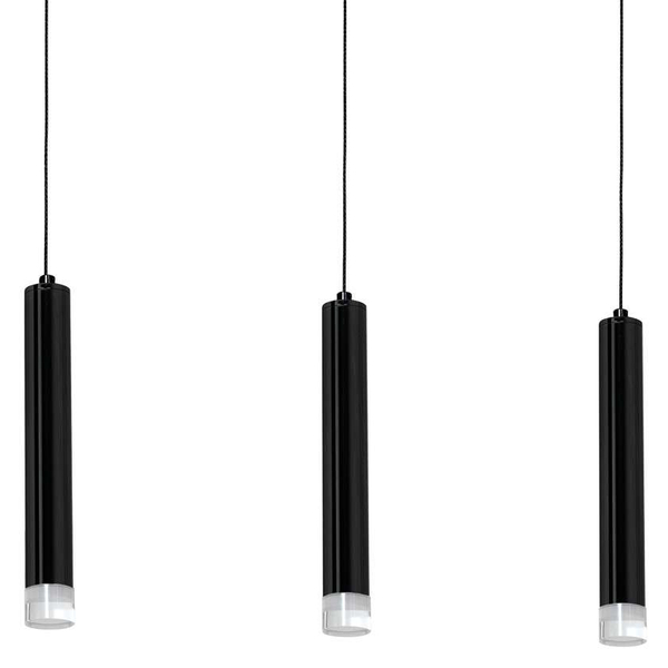 Listwa LAMPA wisząca CARBON ML183 Milagro metalowa OPRAWA zwis LED 15W 4000K sufitowa tuby czarne