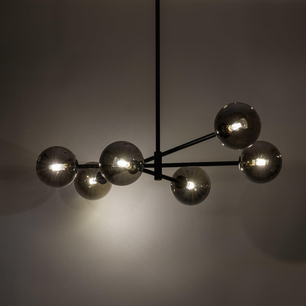Przydymiona lampa sufitowa Sarius 6236 TK Lighting grafitowa czarna