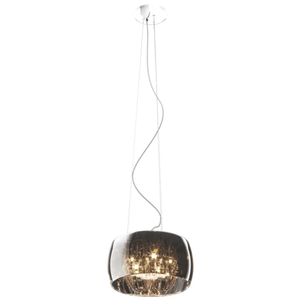 Lampa wisząca CRYSTAL P0076-05L-F4FZ szklana glamour z kryształkami chrom