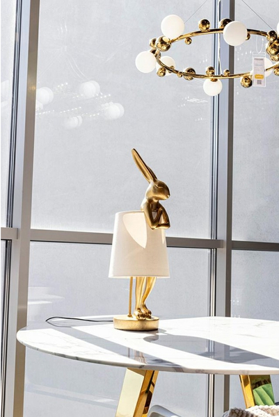 Biurkowa lampka stołowa Rabbit Kare 61598 złota biała