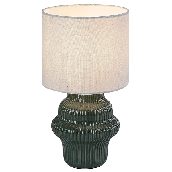 Lampka nocna do sypialni Glimo 74059 ceramiczna do czytana zielony