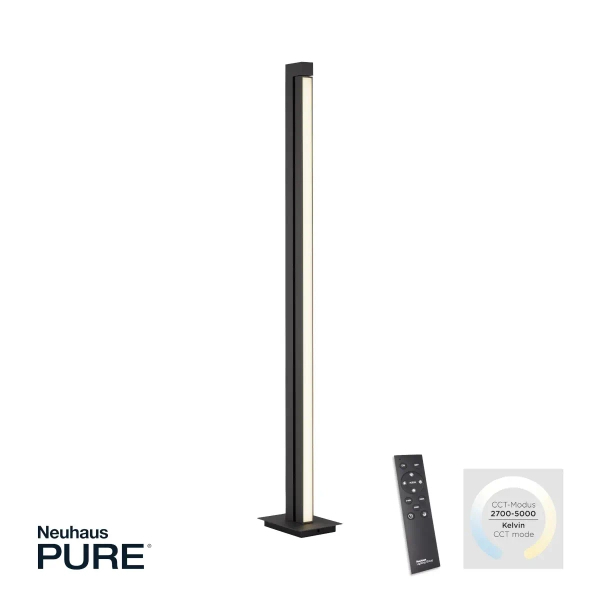 Podłogowa lampa na pilot PURE-LINES grafitowa 421-13 1xLED 23W 2700-5000K z wtyczką